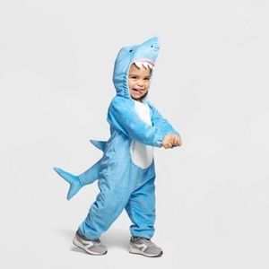 Baby shark costume onesie plush pajama 1-2yr nwt